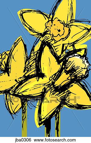 Stock Illustration - daffodils. Fotosearch