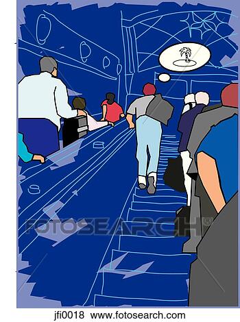 daydreaming on the escalator View Large Illustration Stock Illustration - daydreaming on the escalator. Fotosearch