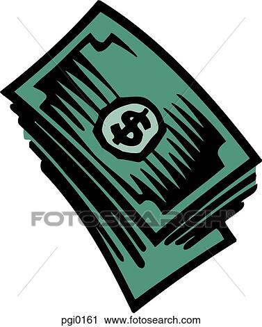 Clip Art - Dollar bills. Fotosearch