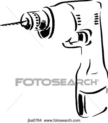 Stock Illustration - drill b&w. Fotosearch