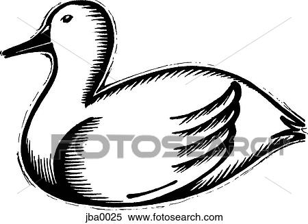 duck b&w View Large Illustration Stock Illustration - duck b&w. Fotosearch
