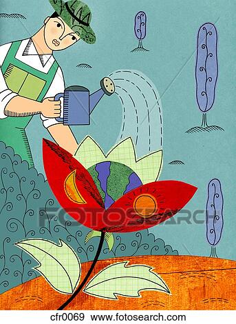 earth flower View Large Illustration Stock Illustration - earth flower. Fotosearch