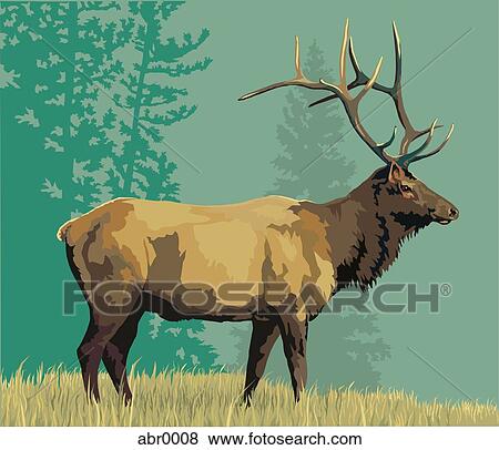 Stock Illustration - elk. Fotosearch