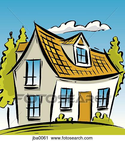 Clip Art - family home. Fotosearch