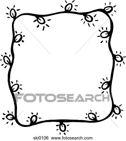 Stock Illustration - festive border b&w. Fotosearch