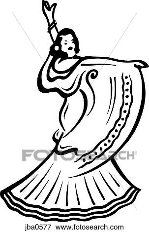 flamenco dancer b&w View Large Illustration Stock Illustration - flamenco dancer b&w. Fotosearch
