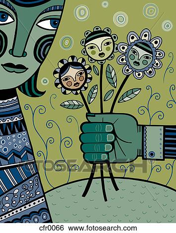 Stock Illustration - flower people. Fotosearch