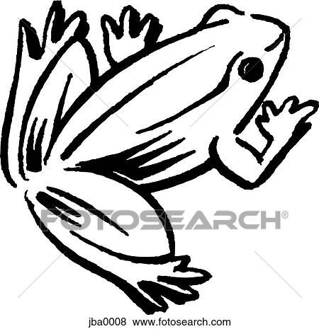 Stock Illustration - frog b&w. Fotosearch