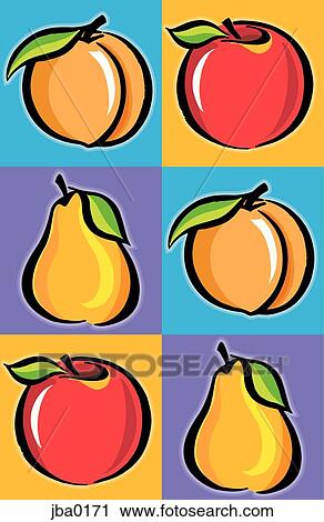 fruit mosaic View Large Illustration Clip Art - fruit mosaic. Fotosearch