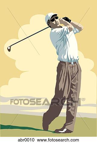 golfer View Large Illustration Clipart - golfer. Fotosearch