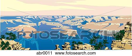 grand canyon View Large Illustration Clip Art - grand canyon. Fotosearch