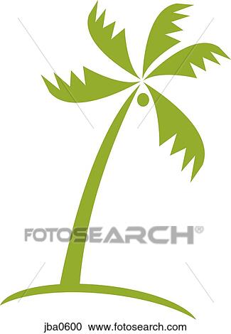 green palm tree View Large Illustration Clipart - green palm tree. Fotosearch