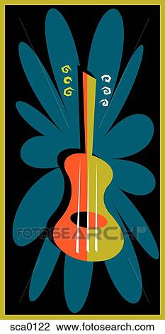 Drawing - guitar. Fotosearch