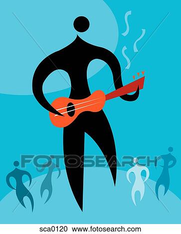 guitar player View Large Illustration Clipart - guitar player. Fotosearch