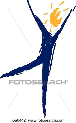Drawing - happy dancer. Fotosearch