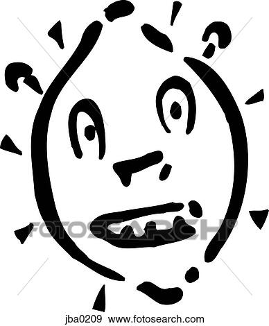 Stock Illustration - happy lemon b&w. Fotosearch