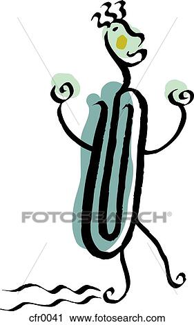 happy paperclip View Large Illustration Clip Art - happy paperclip. Fotosearch