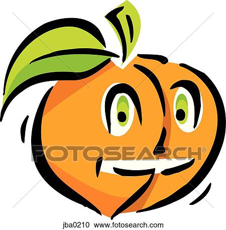 Clipart - happy peach. Fotosearch