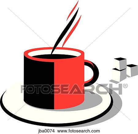 hot coffee and sugar cubes View Large Illustration Stock Illustration - hot coffee and sugar cubes. Fotosearch