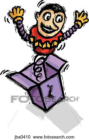 Clipart - jack-in-the-box. Fotosearch