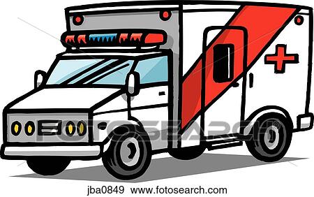 Stock Illustration - krankenwagen jba0849 - Suche Clipart Zeichnungen