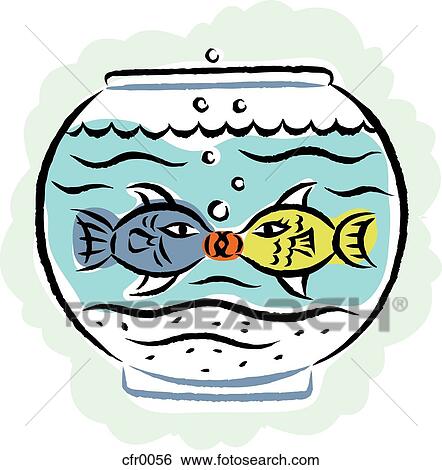 kissing fish View Large Illustration Stock Illustration - kissing fish. Fotosearch