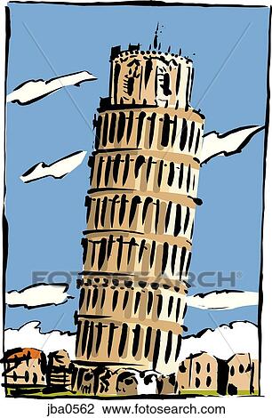 leaning tower of pisa View Large Illustration Drawing - leaning tower of pisa. Fotosearch