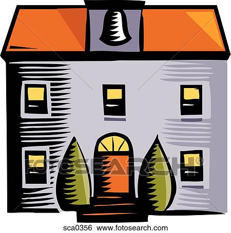 Stock Illustration - little red school house. Fotosearch
