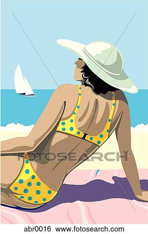 Stock Illustration - lounging in the sunshine. Fotosearch