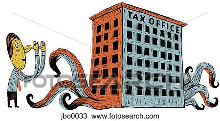 man at the tax office View Large Illustration Drawing - man at the tax office. Fotosearch