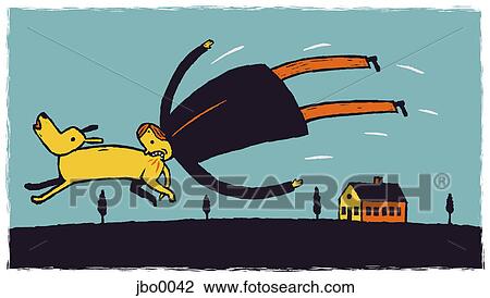 man bites dog View Large Illustration Drawing - man bites dog. Fotosearch