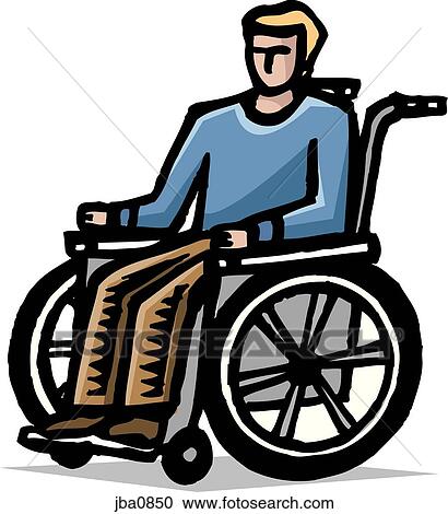 man in a wheelchair View Large Illustration Clipart - man in a wheelchair. Fotosearch