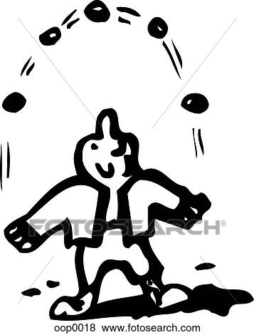 Stock Illustration - man juggling. Fotosearch