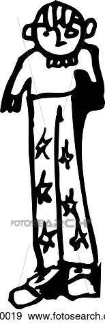 Stock Illustration - man with long legs. Fotosearch