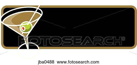 Stock Illustration - martini label. Fotosearch
