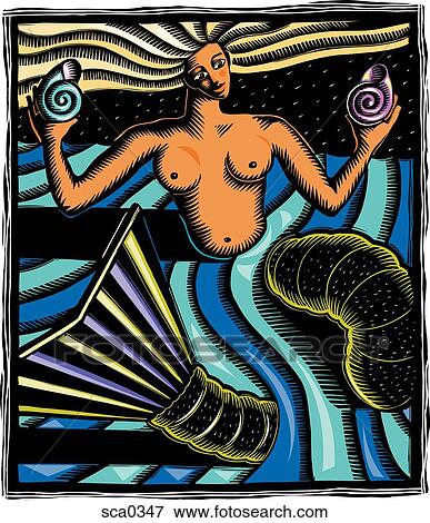Stock Illustration - mermaid. Fotosearch