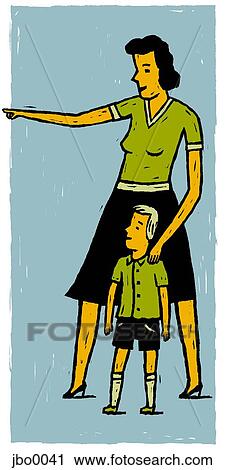 Clip Art - mother and son. Fotosearch