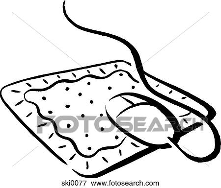 Stock Illustration - mouse pad b&w. Fotosearch