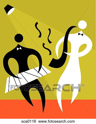 musical duo View Large Illustration Stock Illustration - musical duo. Fotosearch