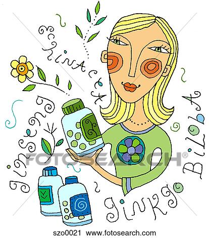 Clip Art - natural herbs. Fotosearch