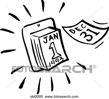 new year b&w View Large Illustration Drawing - new year b&w. Fotosearch