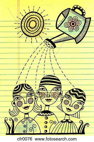 Stock Illustration - nurturing children. Fotosearch