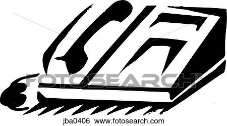 office phone b&w View Large Illustration Stock Illustration - office phone b&w. Fotosearch