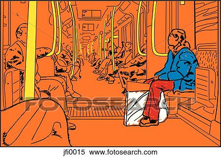 Stock Illustration - on the train. Fotosearch