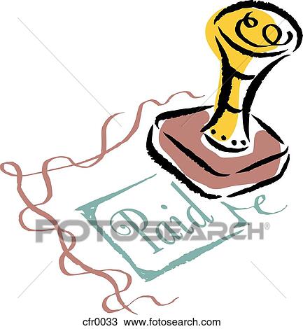 paid stamp View Large Illustration Drawing - paid stamp. Fotosearch