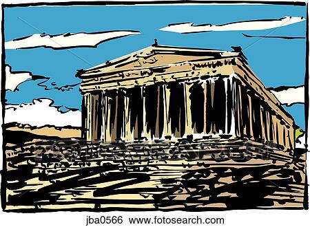 parthenon View Large Illustration Stock Illustration - parthenon. Fotosearch