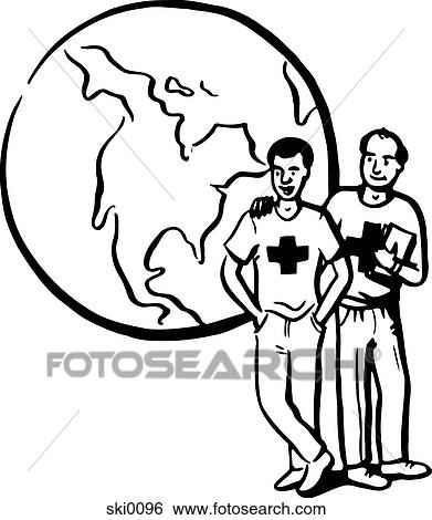 peace on earth b&w View Large Illustration Stock Illustration - peace on earth b&w. Fotosearch