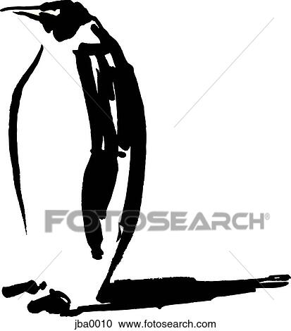 penguin b&w View Large Illustration Clipart - penguin b&w. Fotosearch