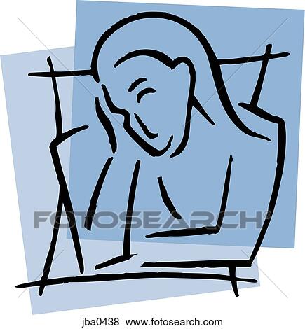 pensive woman View Large Illustration Stock Illustration - pensive woman. Fotosearch
