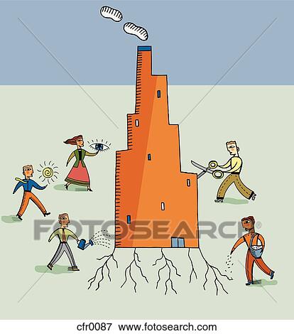 people bringing skills to a business View Large Illustration Stock Illustration - people bringing skills to a business. Fotosearch